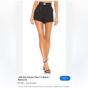 I.AM.GIA Harper Cargo Shorts in Black